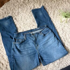 George Classic light blue cute mid rise Denim Straight Jeans